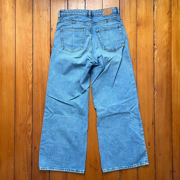 Weekday Women's Wide Leg Jeans Ace Light Wash Air Blue 27 x 30 - Picture 5 of 5